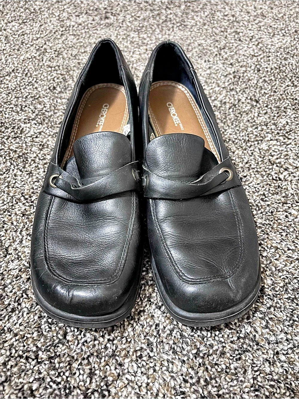 SAS Black Leather Loafers US 8